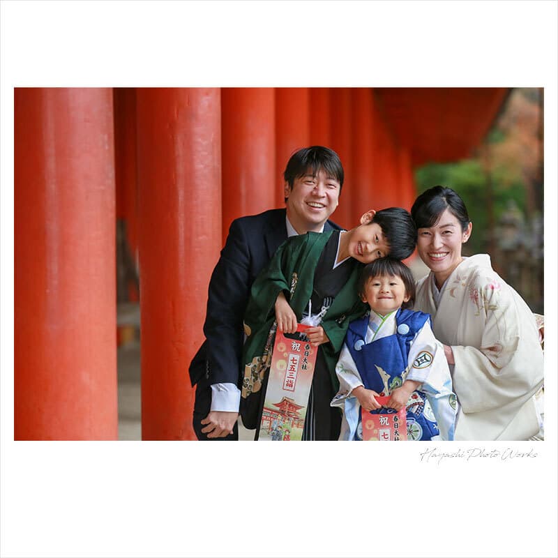 春日大社の七五三出張撮影