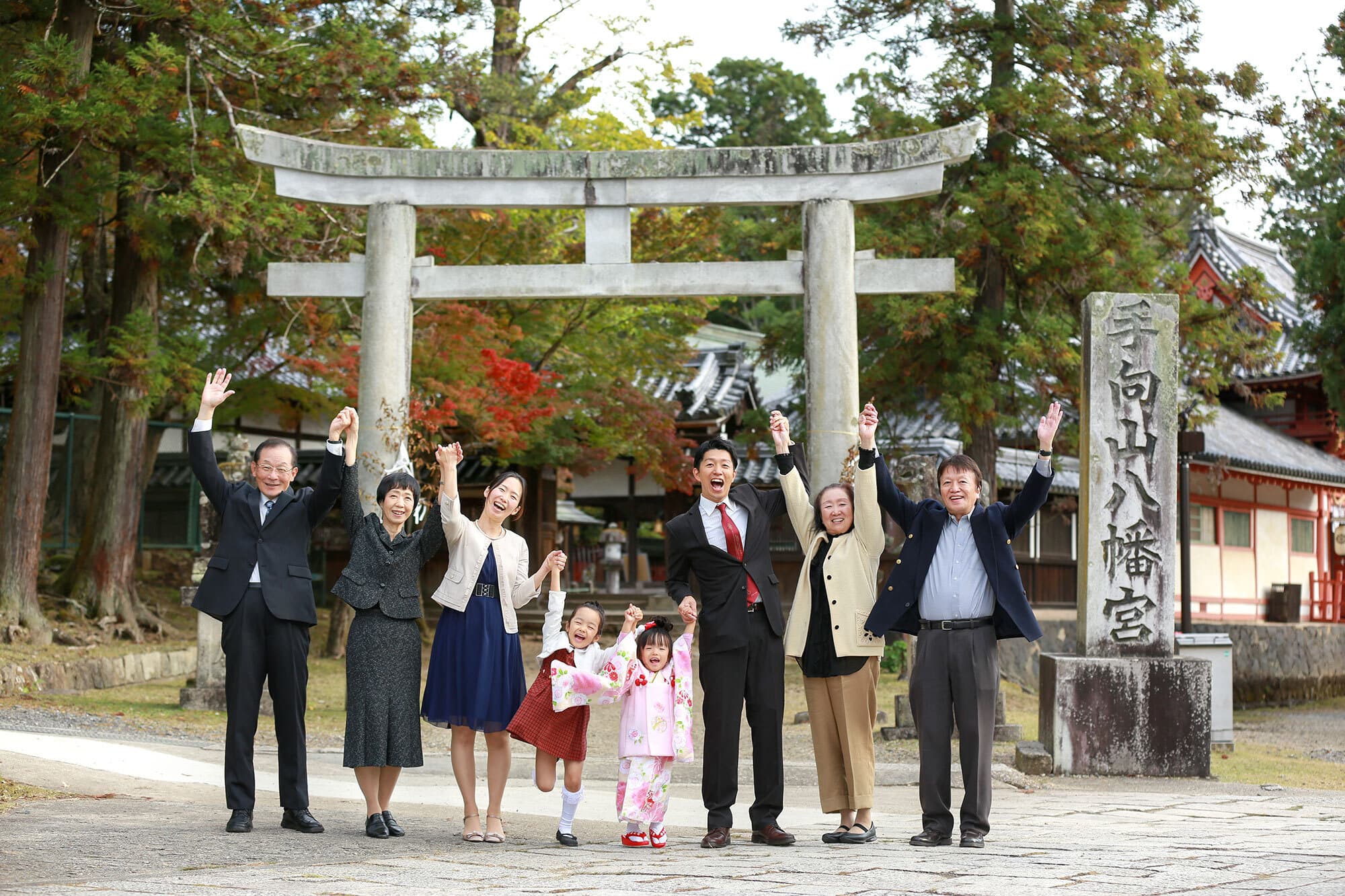 手向山八幡宮で七五三出張撮影