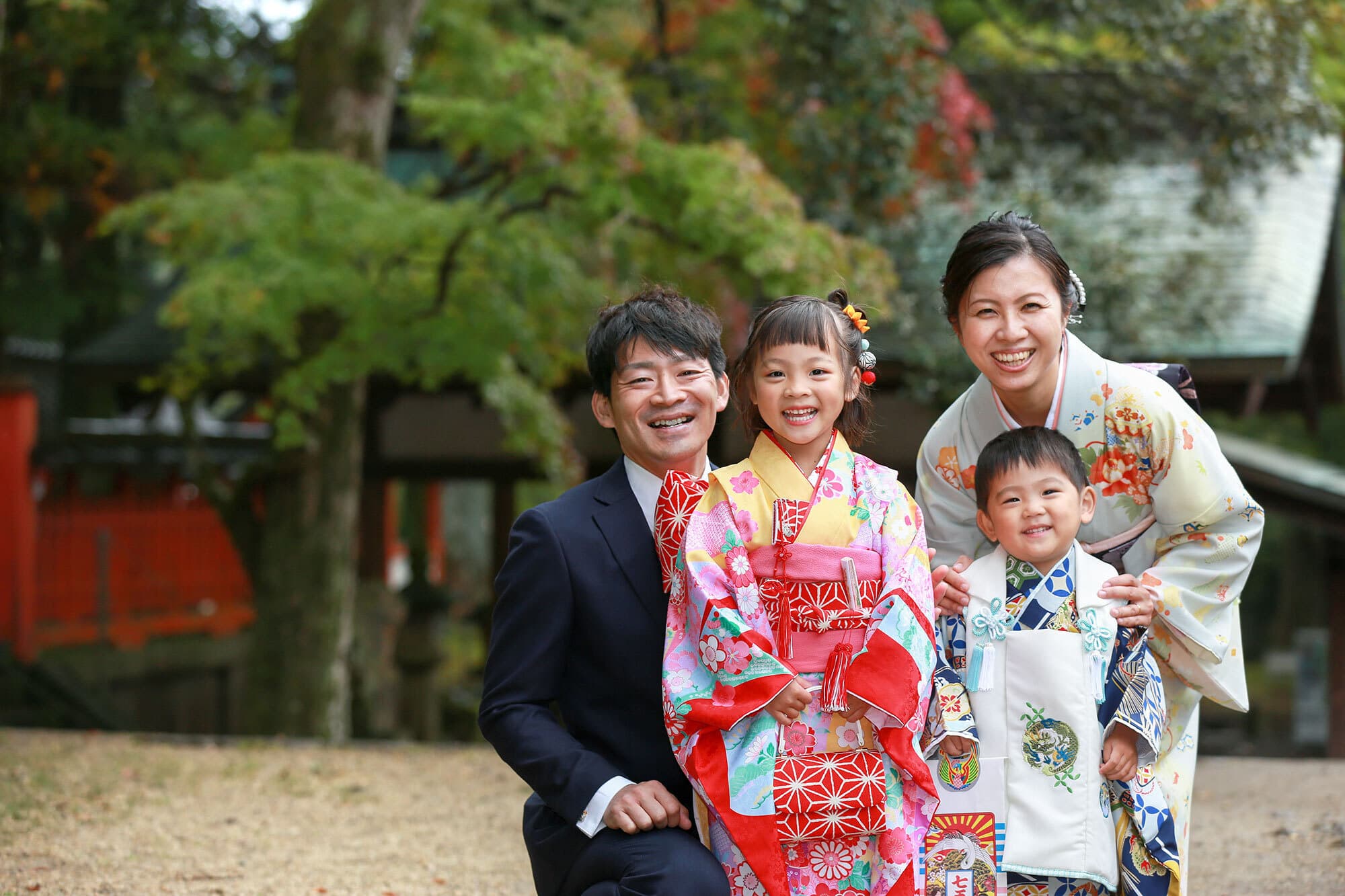 手向山八幡宮で七五三出張撮影