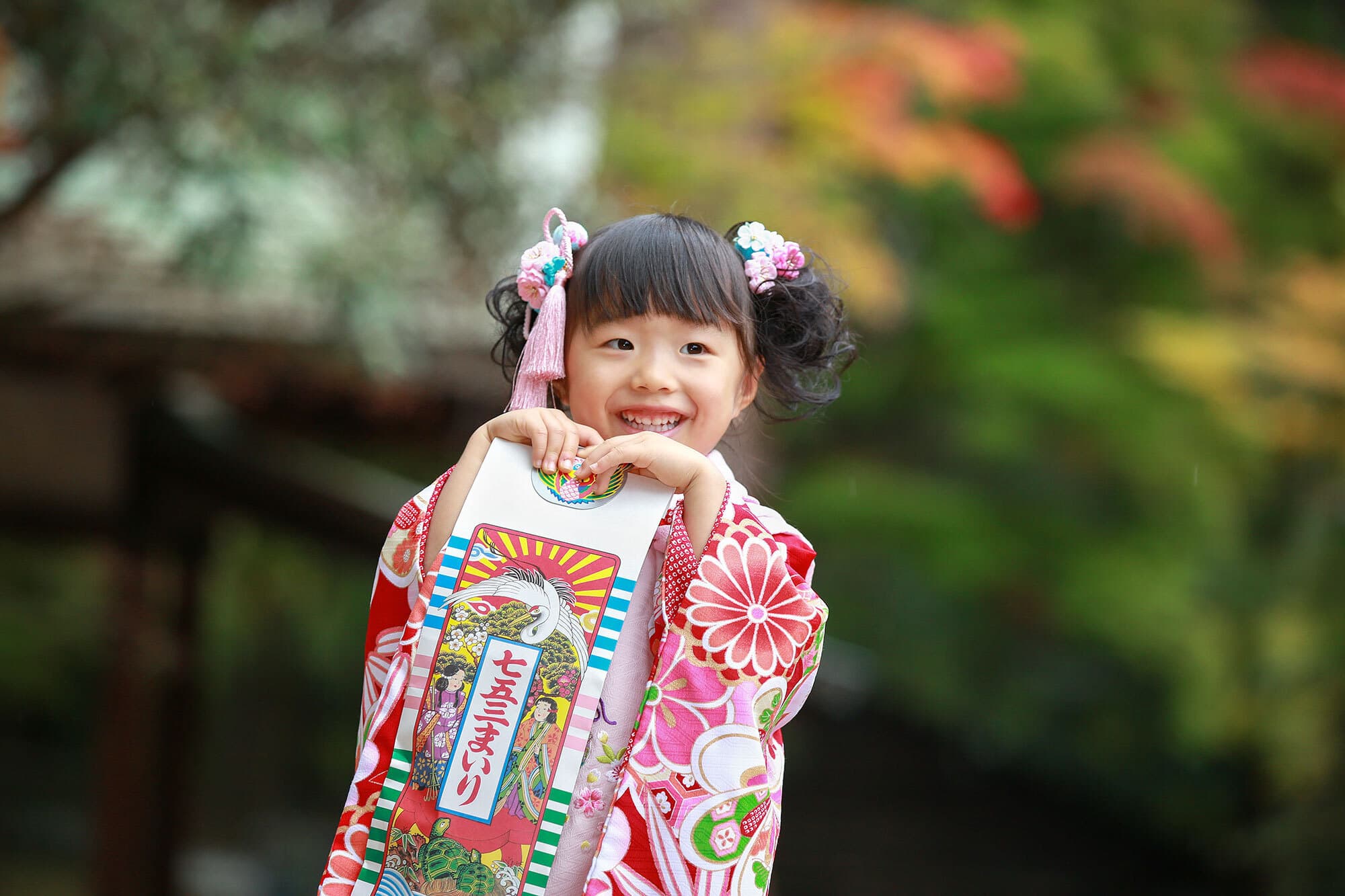 手向山八幡宮で七五三出張撮影