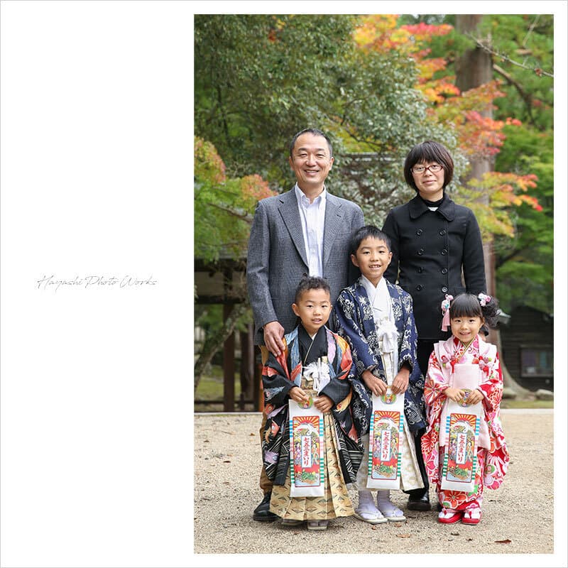 手向山八幡宮で七五三出張撮影