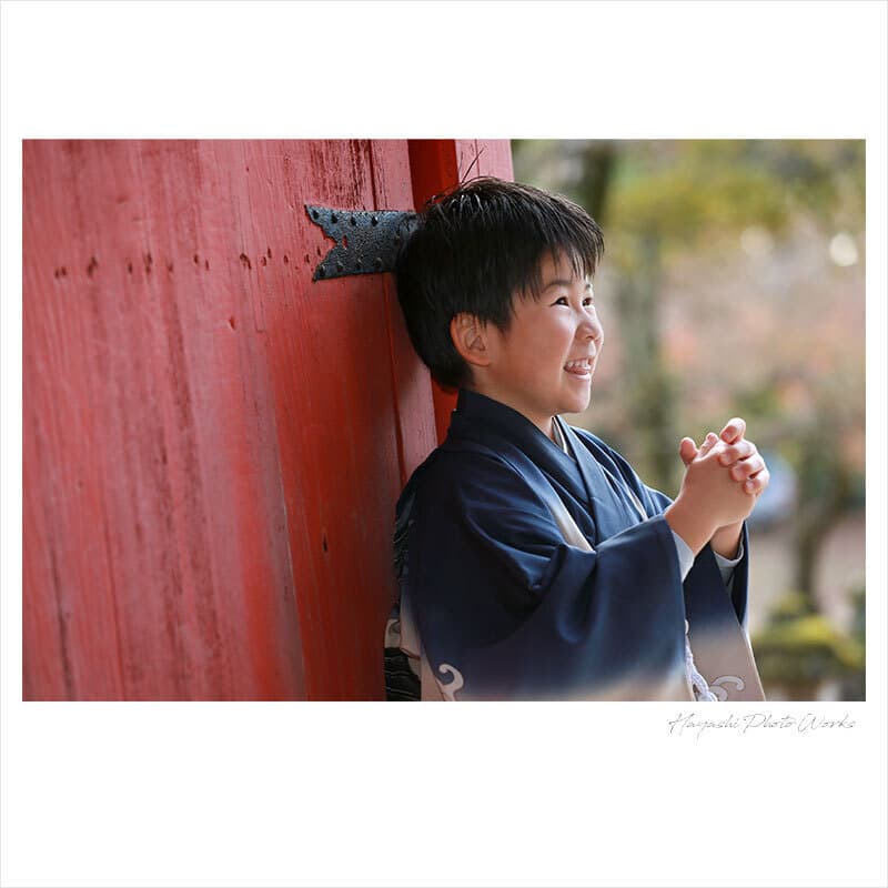 手向山八幡宮で七五三出張撮影