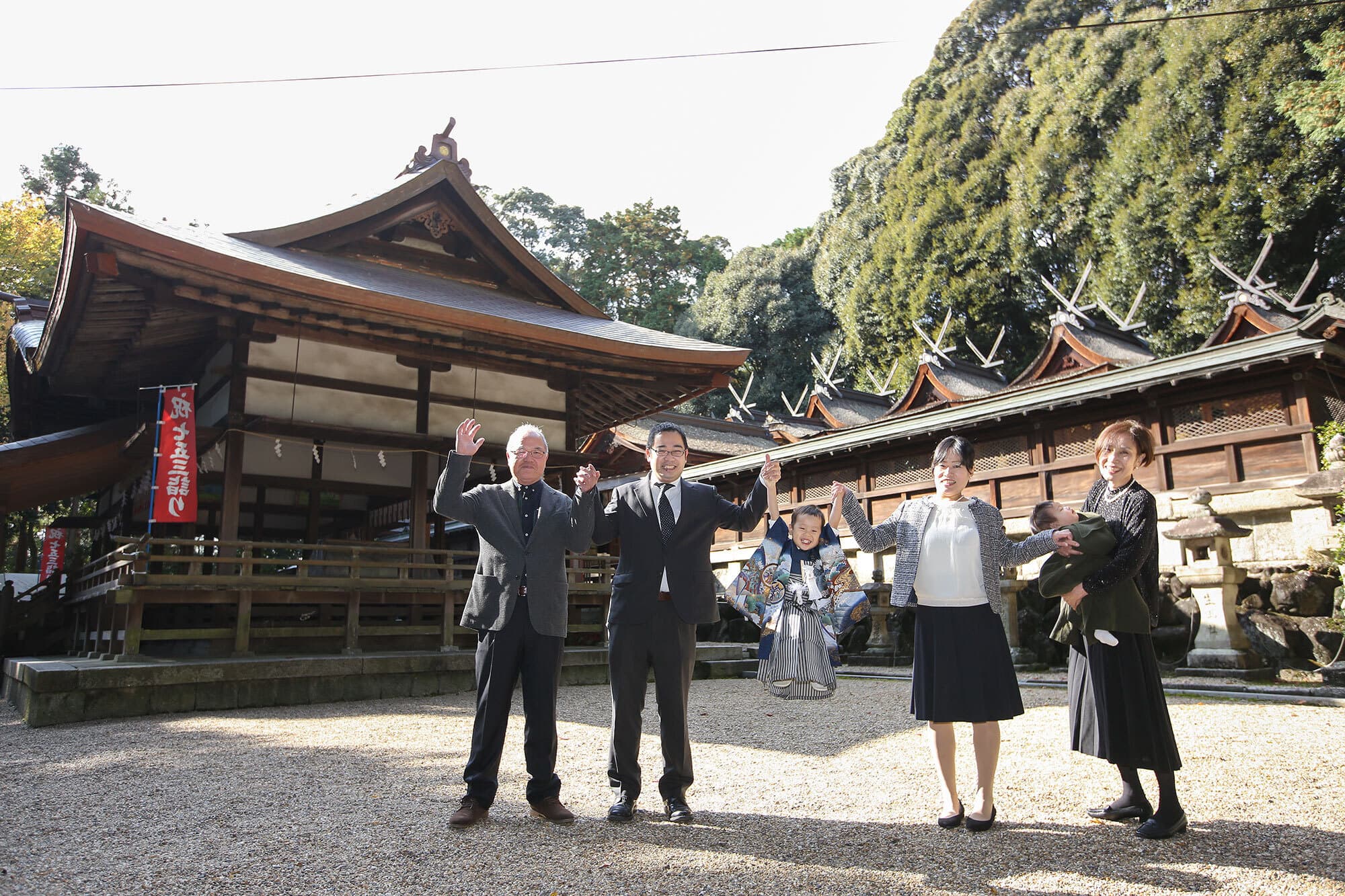 往馬大社で七五三出張撮影