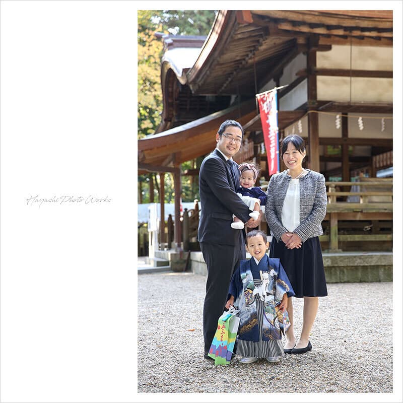 往馬大社の七五三出張撮影
