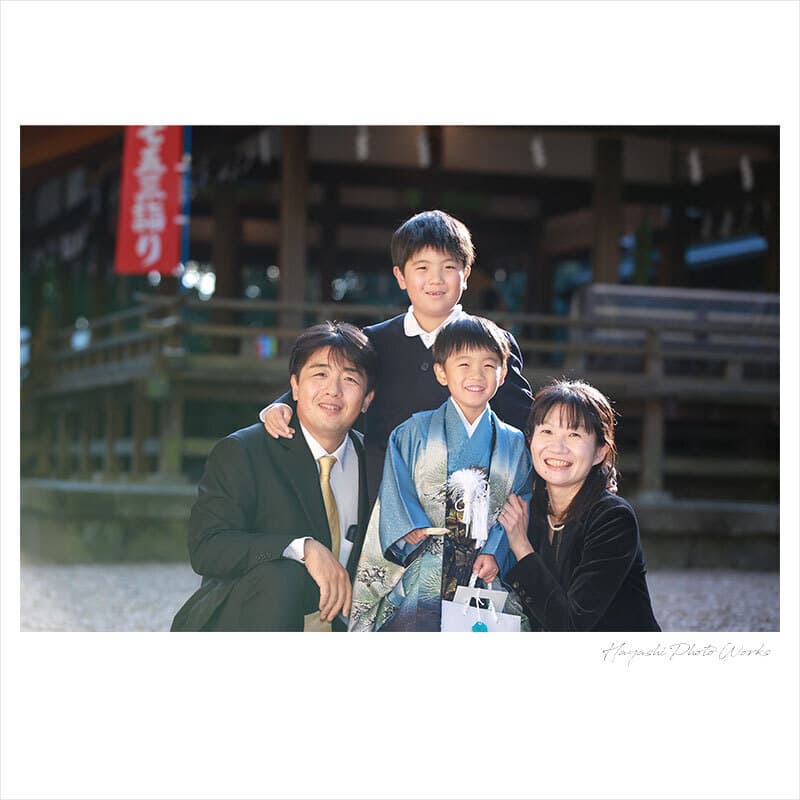 往馬大社の七五三出張撮影