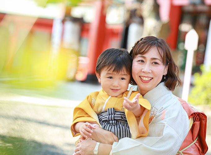 豊中稲荷神社で七五三出張撮影