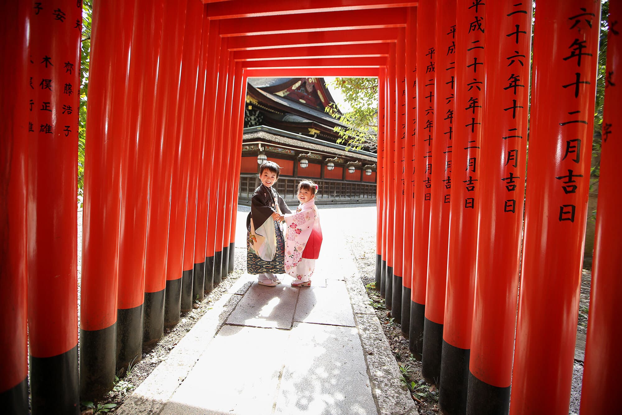 北野天満宮で七五三出張撮影