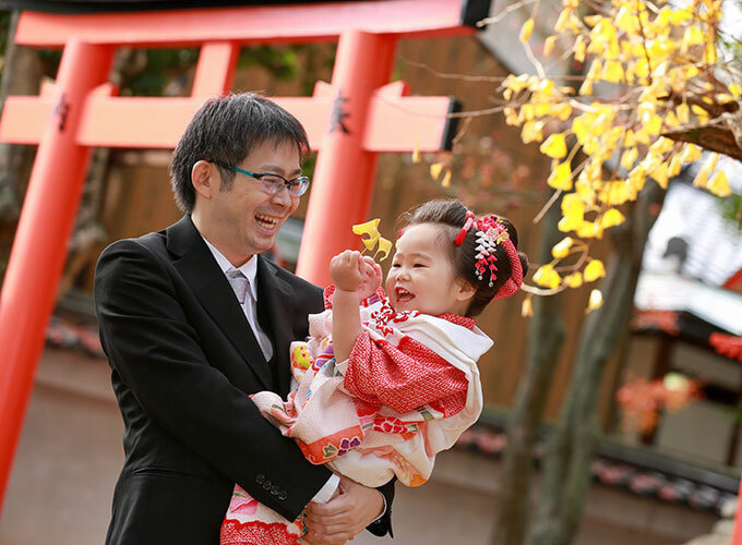 御香宮神社で七五三出張撮影