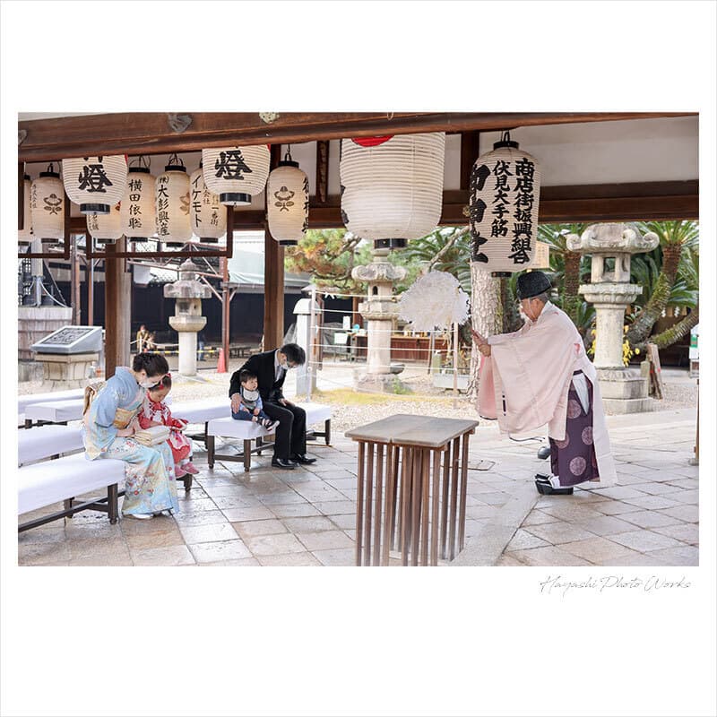 御香宮神社で七五三出張撮影