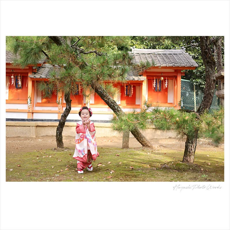 御香宮神社で七五三出張撮影