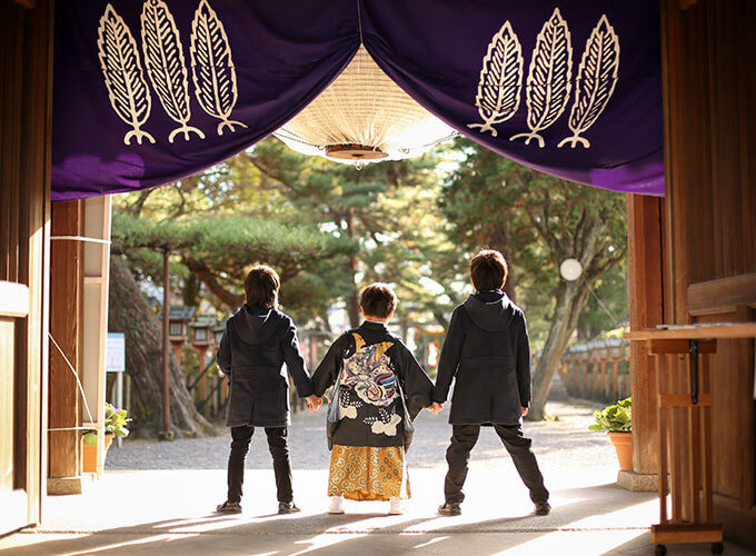 建部大社で七五三出張撮影