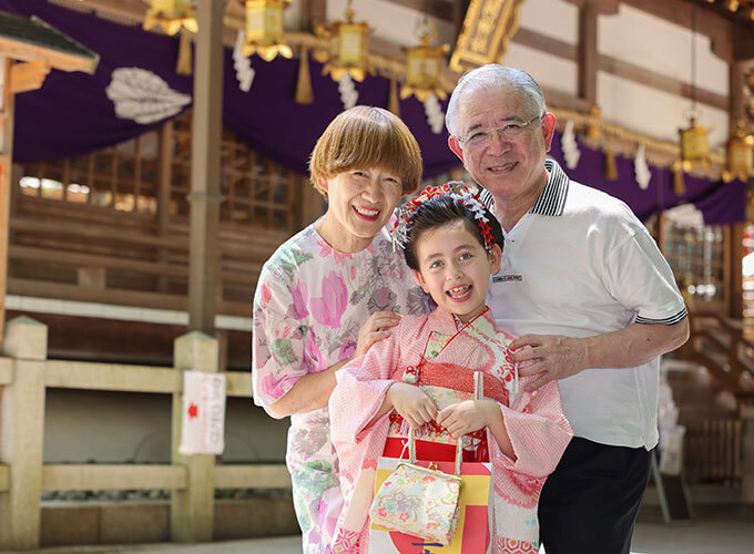 枚岡神社で七五三出張撮影