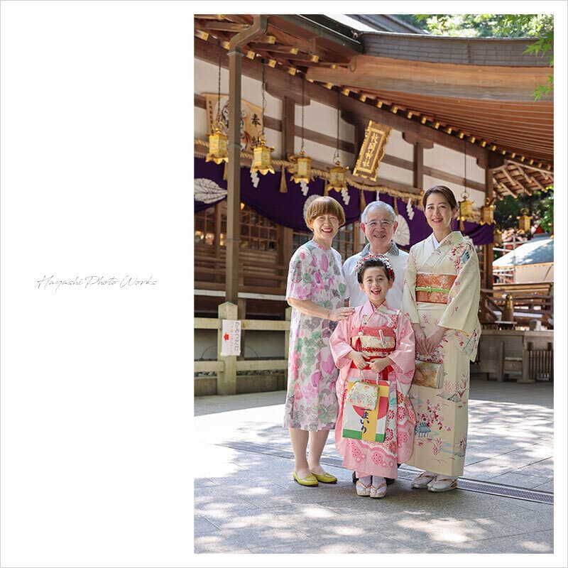 枚岡神社で七五三出張撮影