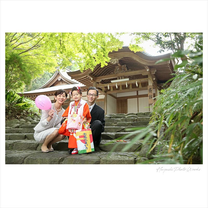 枚岡神社で七五三出張撮影