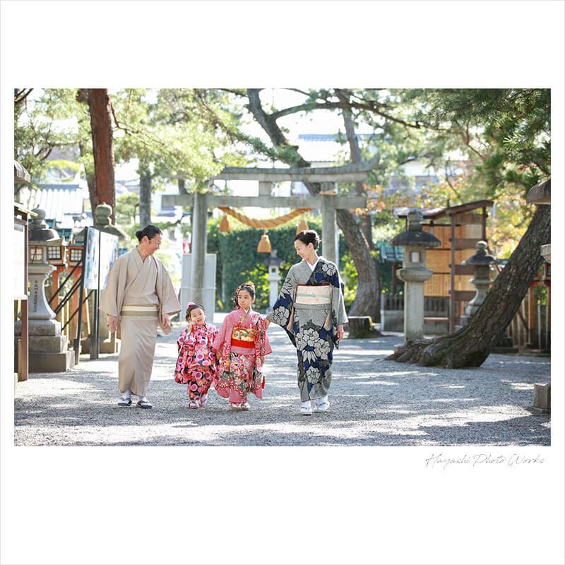 建部大社で七五三出張撮影