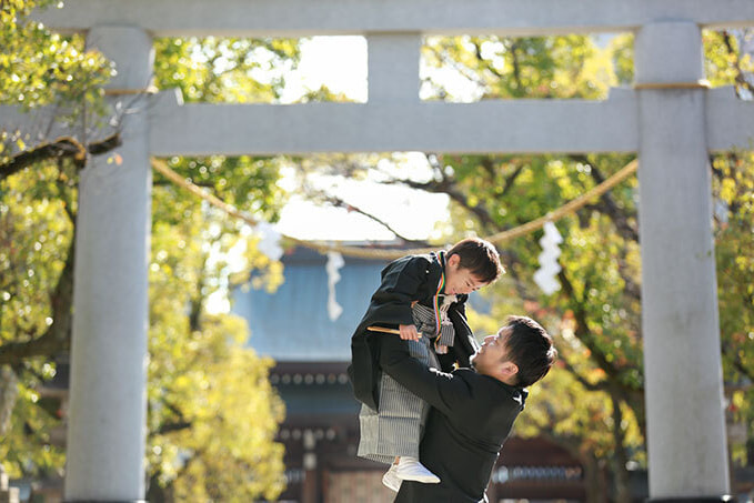 湊川神社で七五三出張撮影