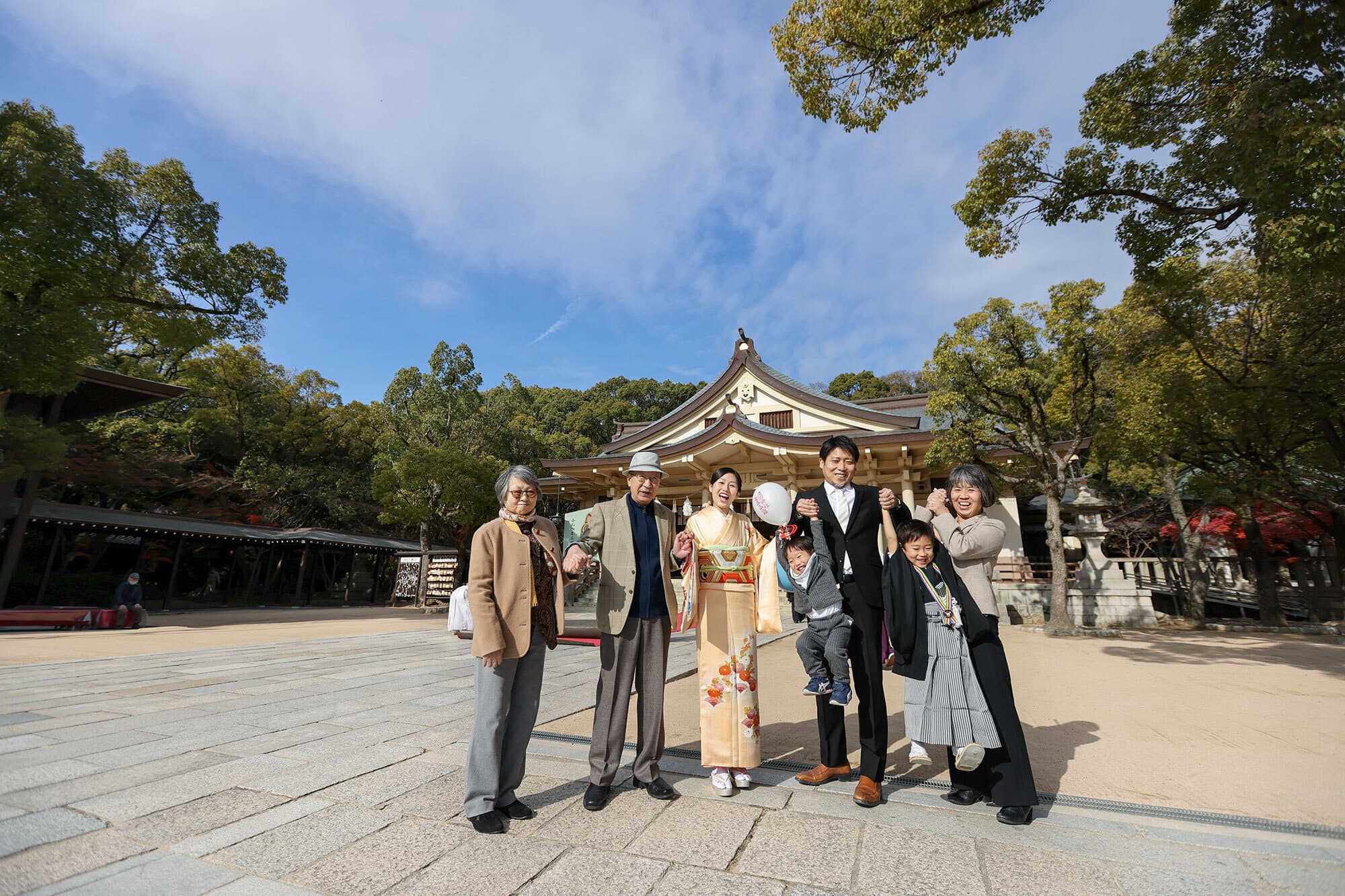 湊川神社で七五三出張撮影