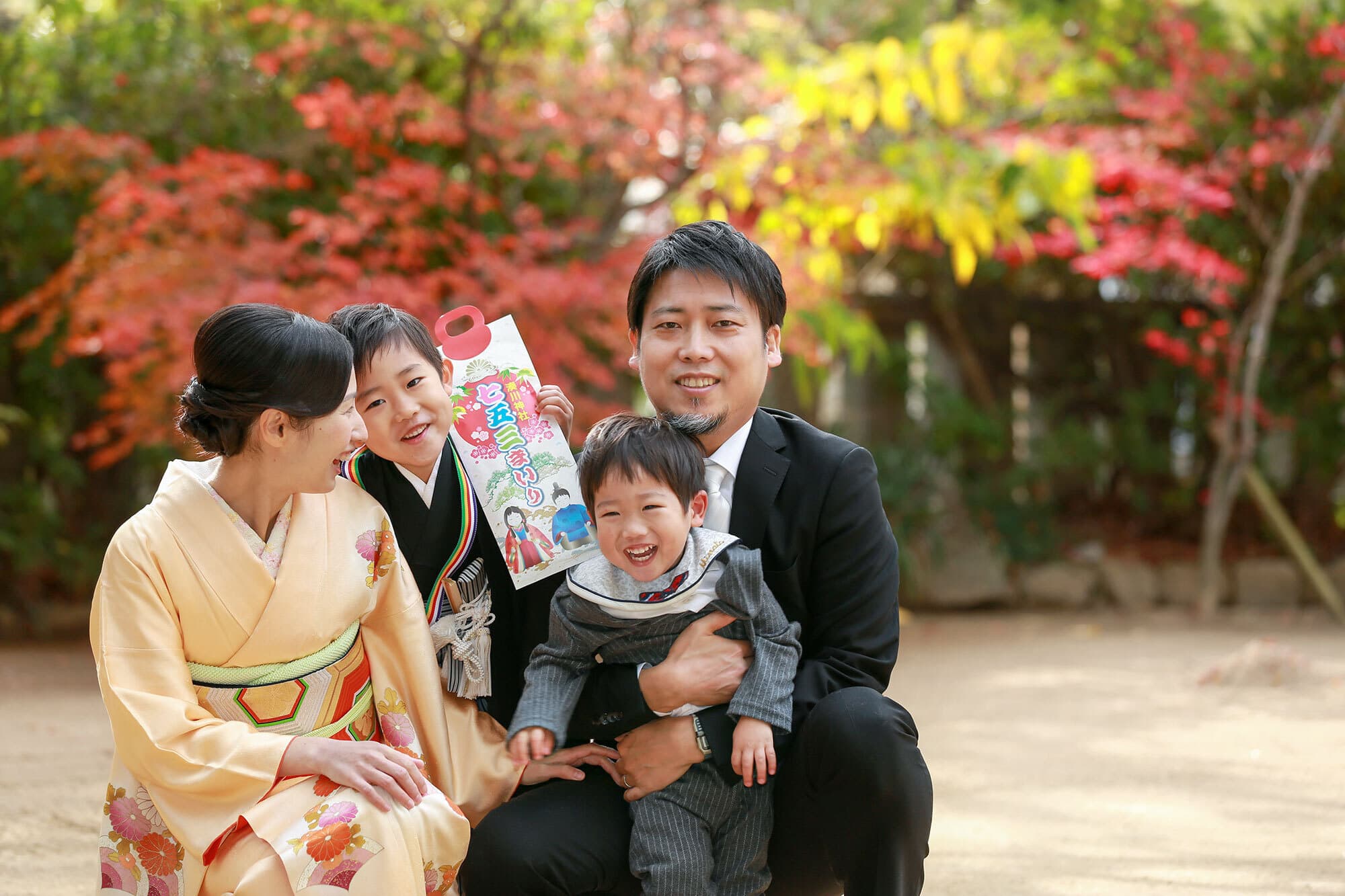 湊川神社で七五三出張撮影