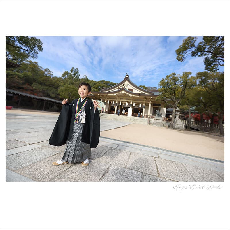 湊川神社で七五三出張撮影