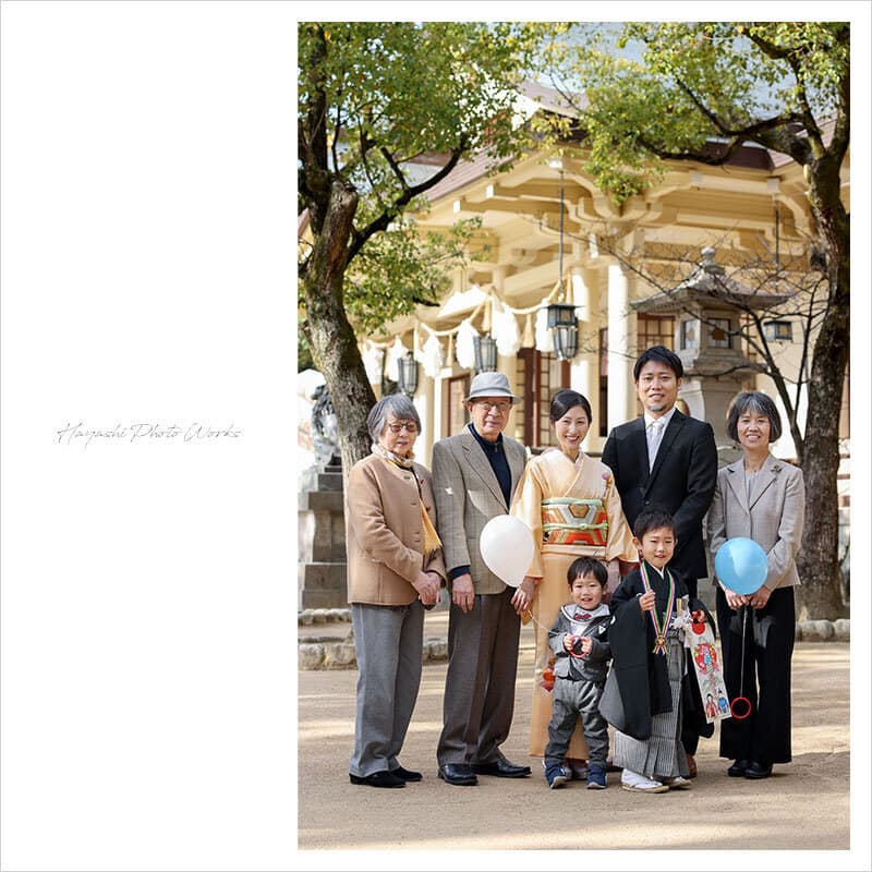 湊川神社で七五三出張撮影