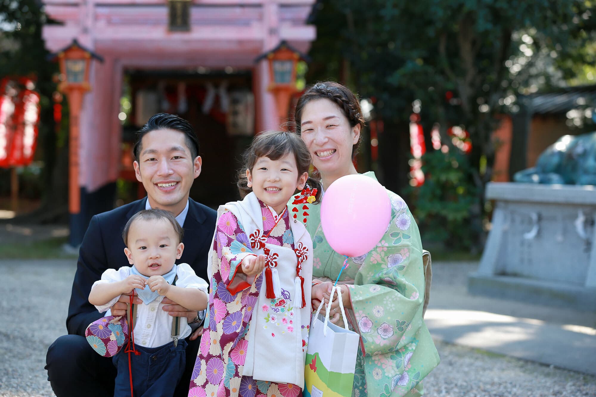 枚方市の片埜神社で七五三出張撮影