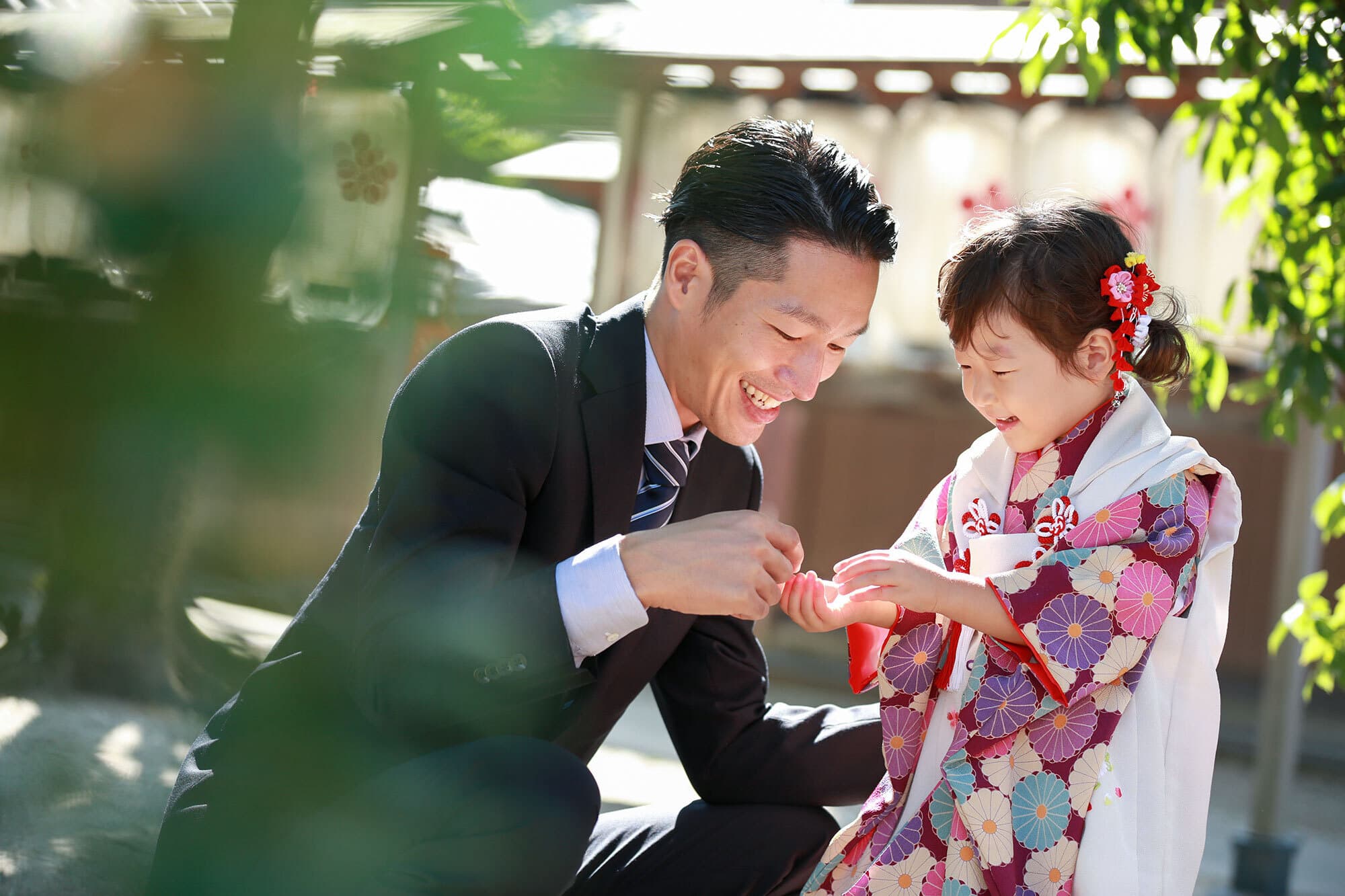 枚方市の片埜神社で七五三出張撮影