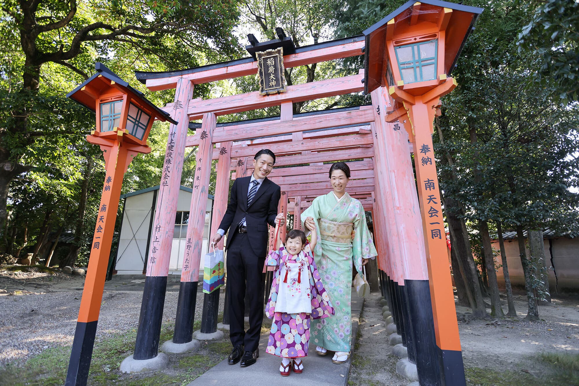 枚方市の片埜神社で七五三出張撮影