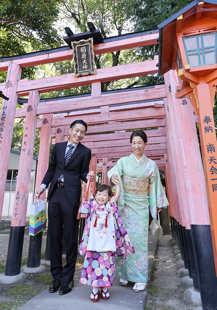 枚方市の片埜神社で七五三出張撮影