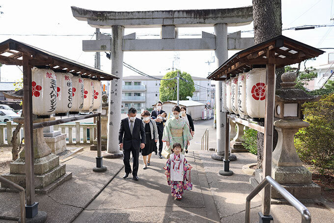 枚方市の片埜神社で七五三出張撮影