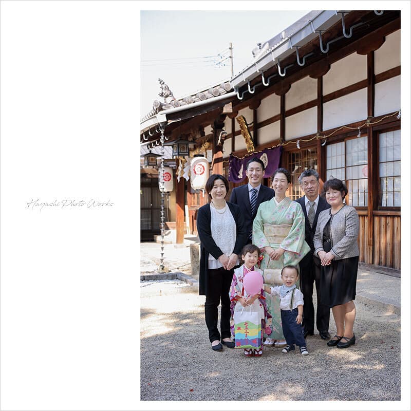 枚方市の片埜神社で七五三出張撮影