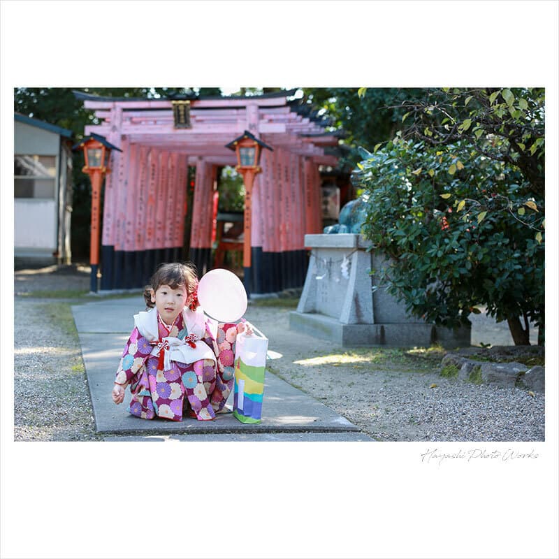 枚方市の片埜神社で七五三出張撮影