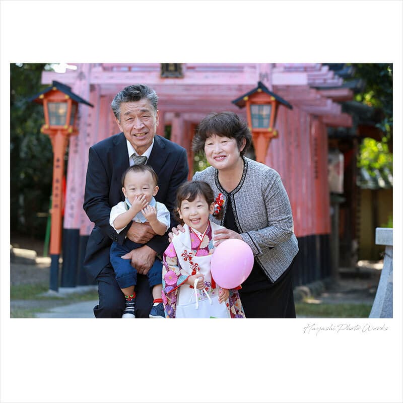 枚方市の片埜神社で七五三出張撮影