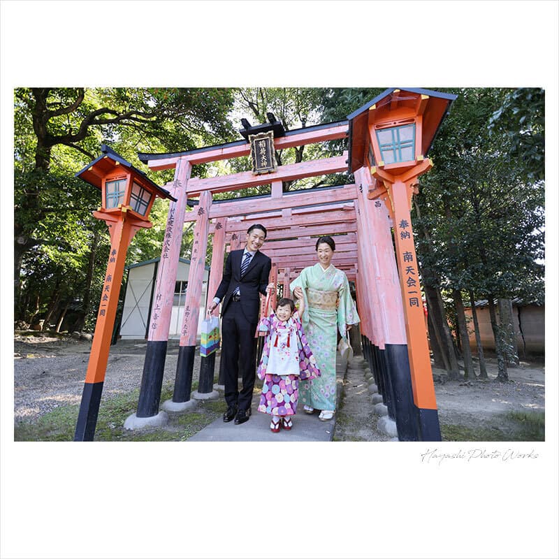 枚方市の片埜神社で七五三出張撮影