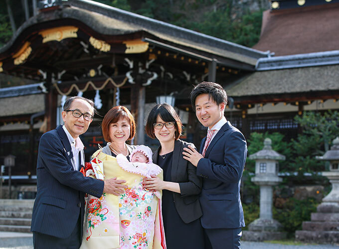 松尾大社でお宮参り出張撮影