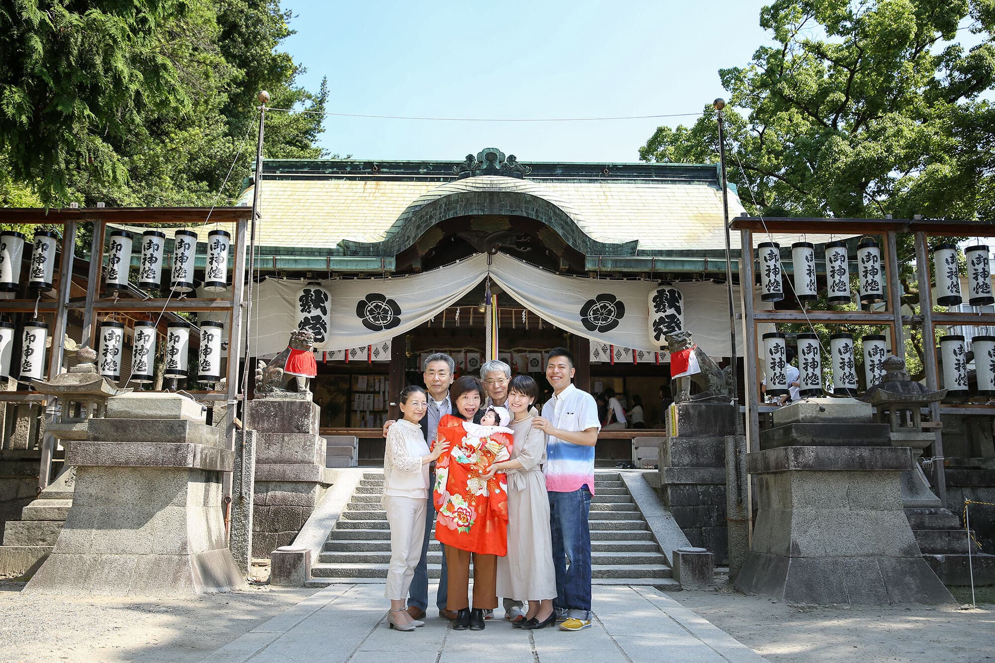 茨木神社のお宮参りの出張撮影