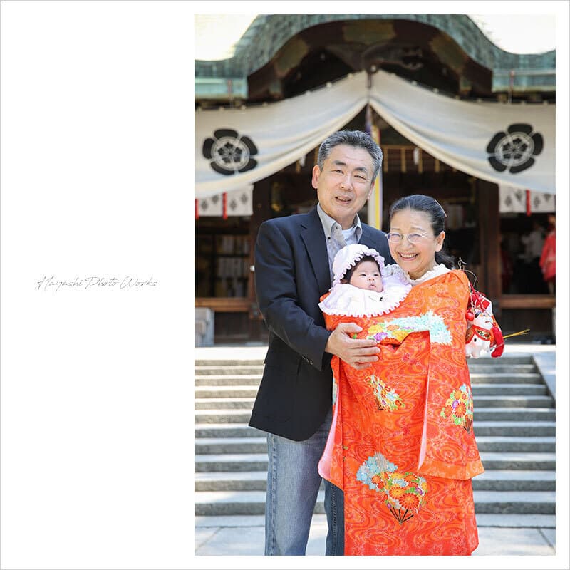 茨木神社のお宮参りの出張撮影