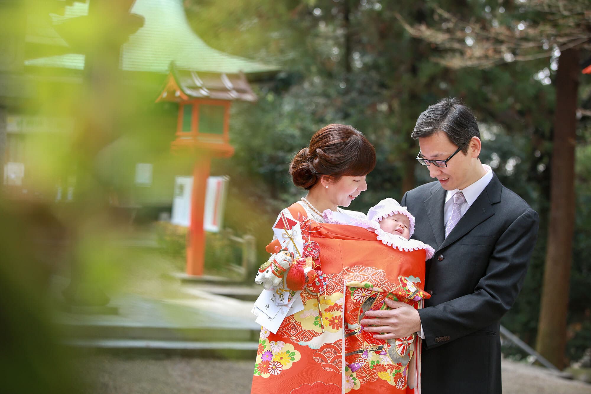 枚岡神社でお宮参り出張撮影