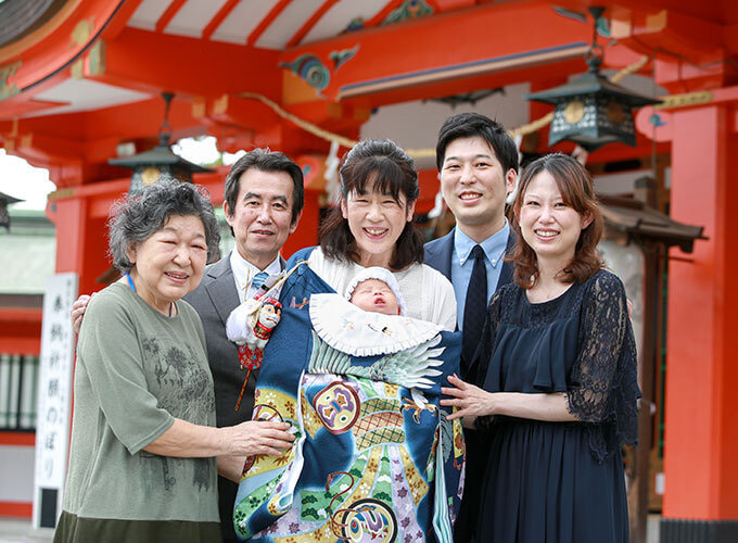 豊中稲荷神社でお宮参り出張撮影