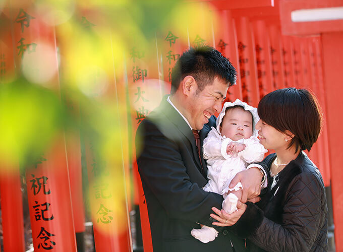 豊中稲荷神社でお宮参り出張撮影