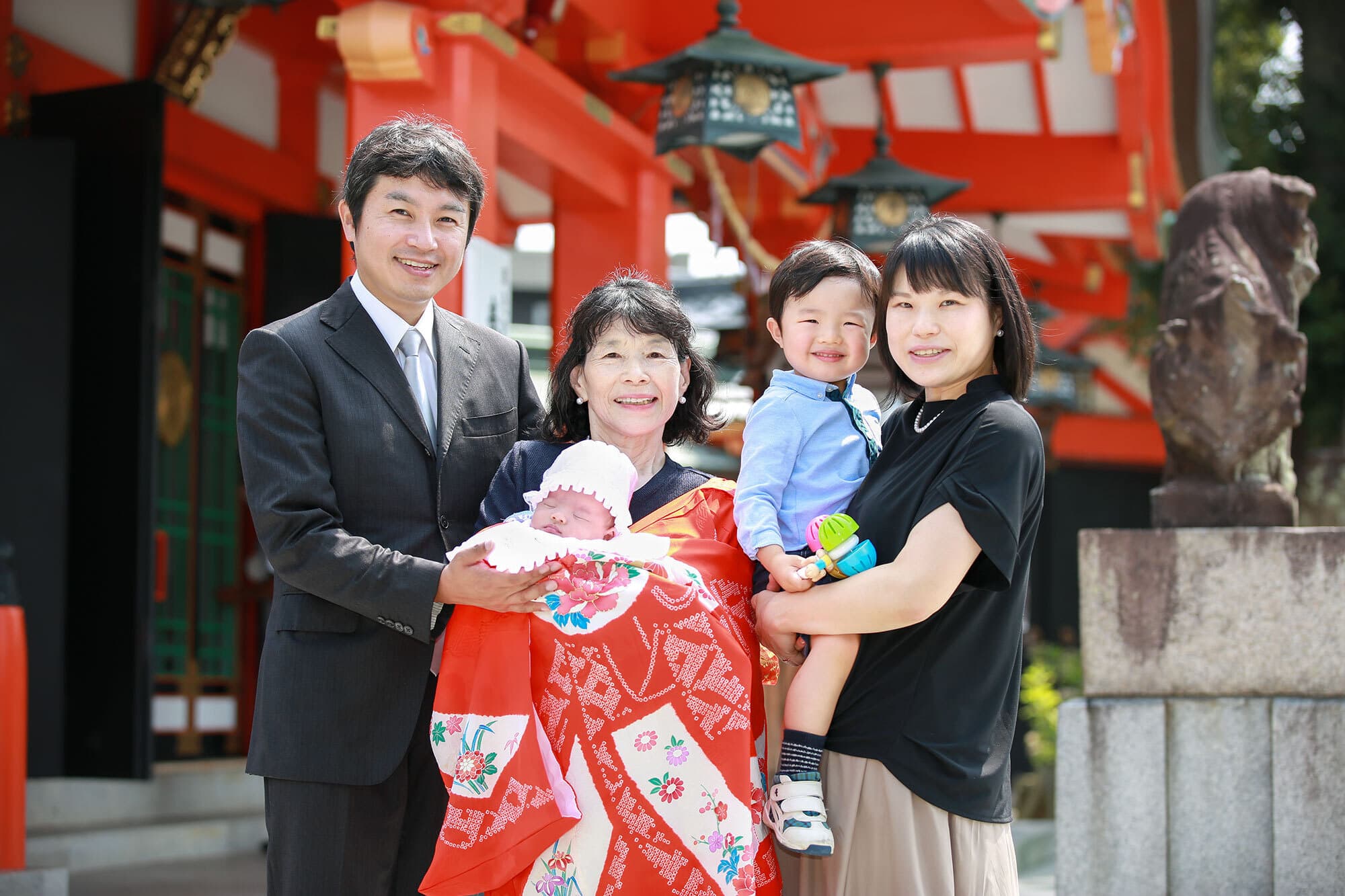 豊中稲荷神社でお宮参り出張撮影