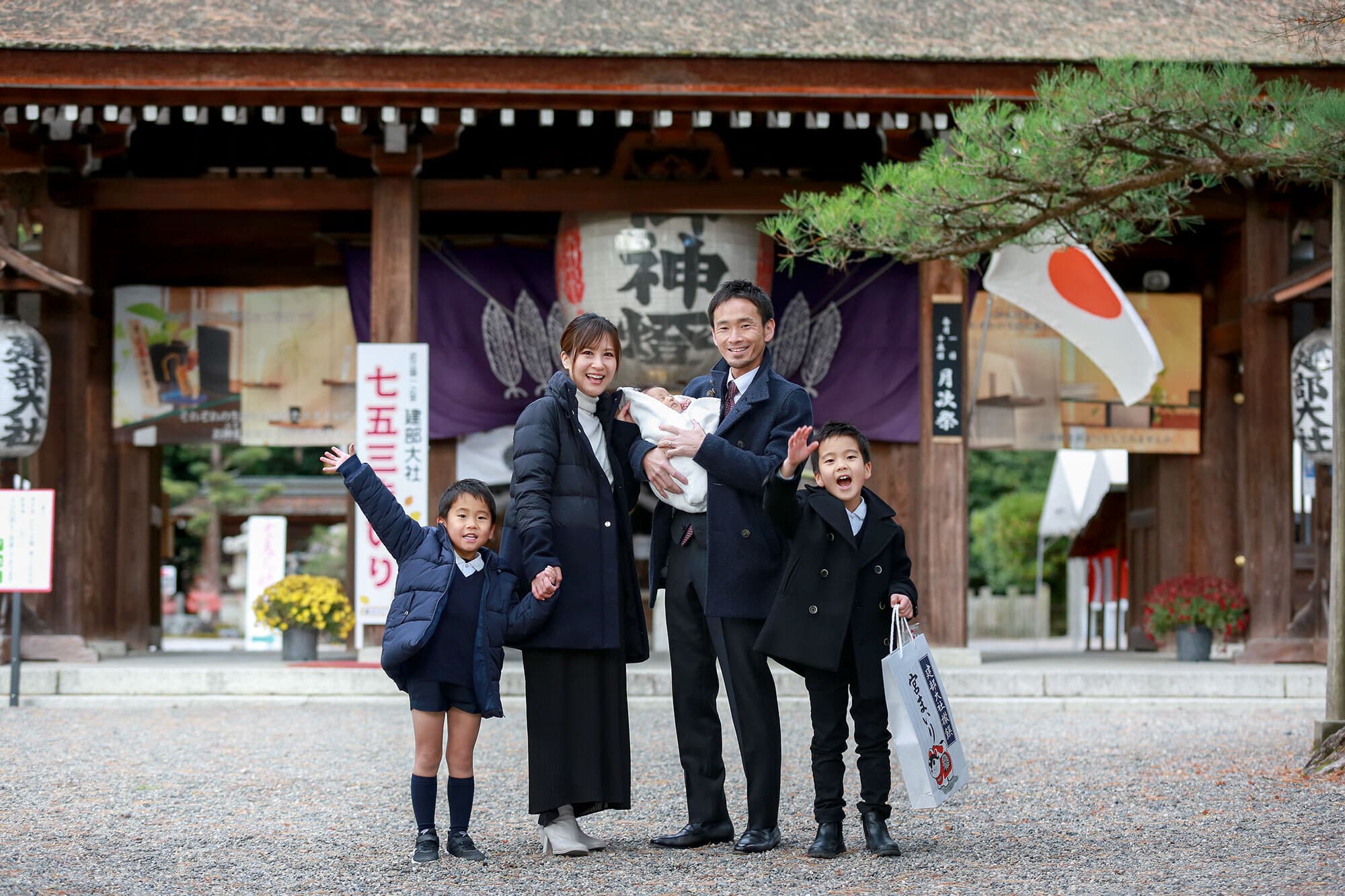 建部大社でお宮参り出張撮影