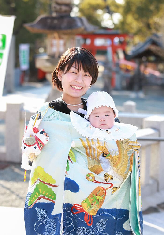 豊中稲荷神社でお宮参りの出張撮影