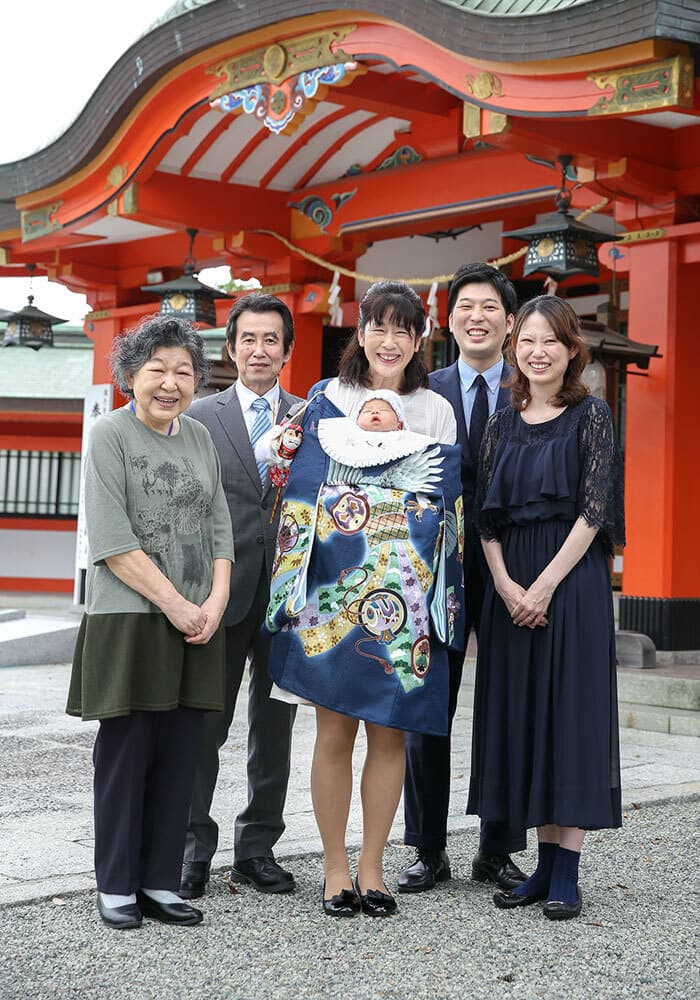 豊中稲荷神社でお宮参りの出張撮影