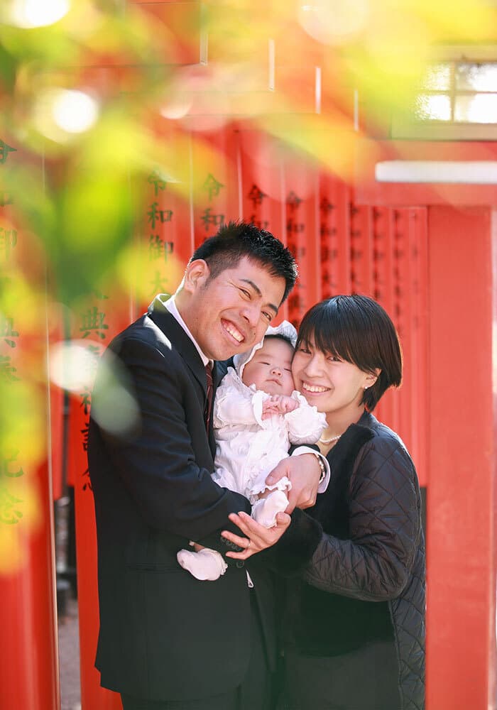 豊中稲荷神社でお宮参りの出張撮影