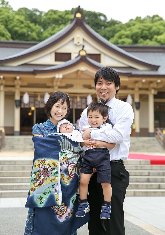 湊川神社でお宮参りの出張撮影