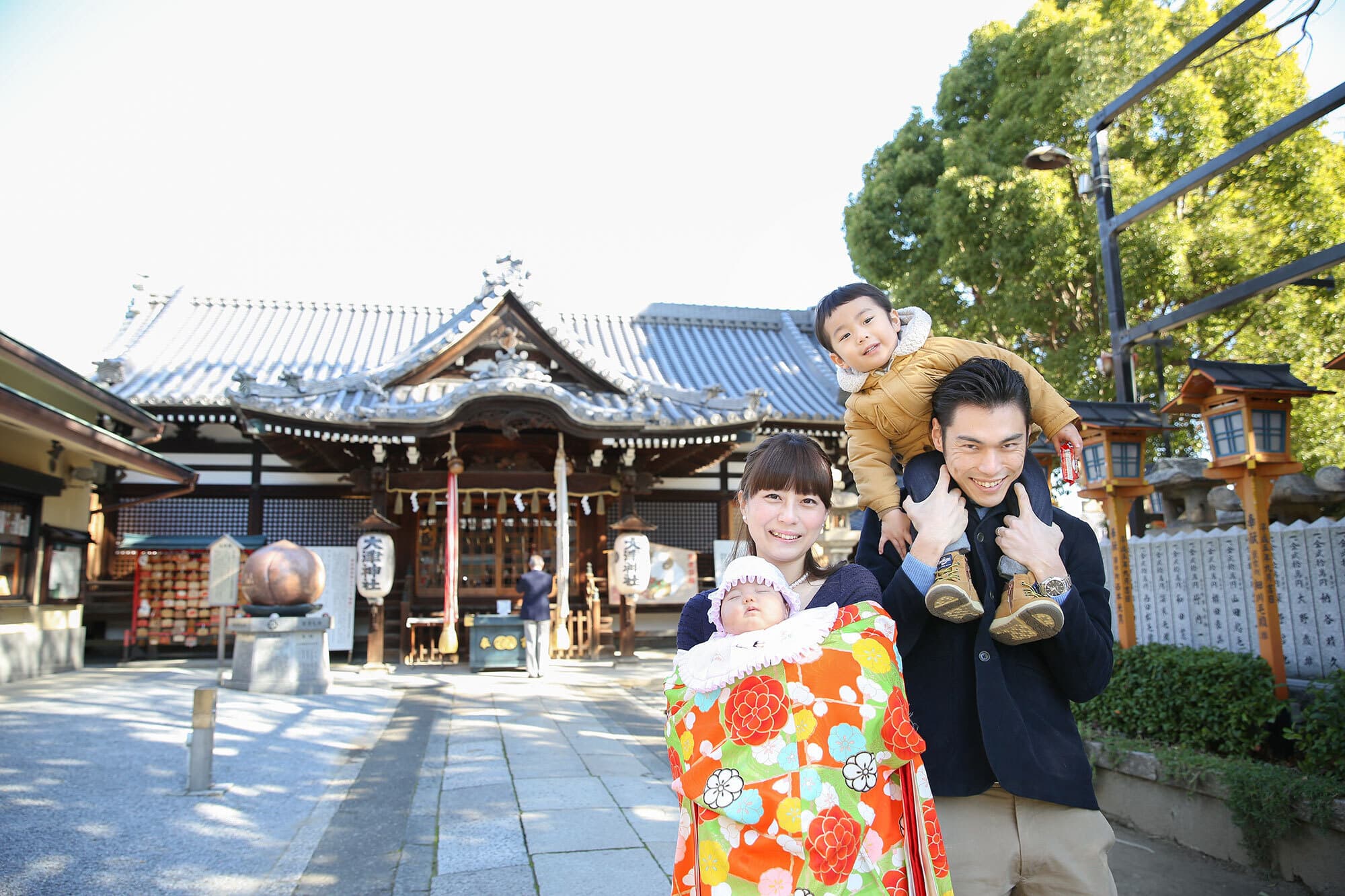 泉大津市の大津神社でお宮参り出張撮影
