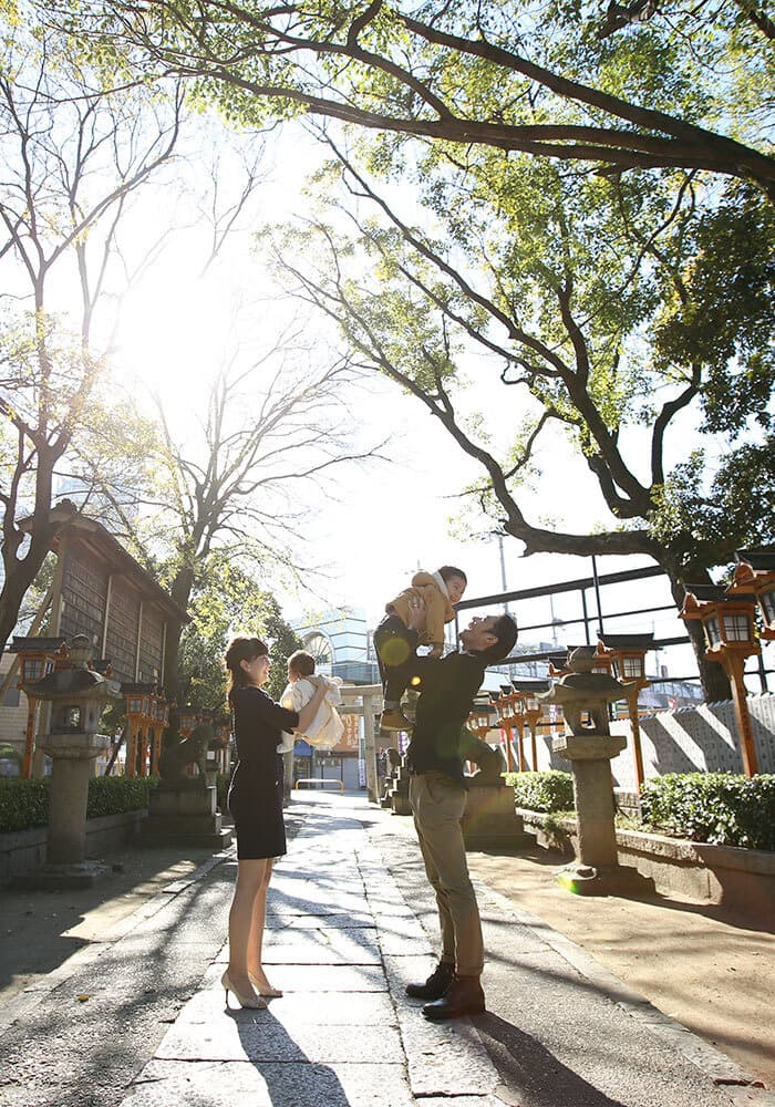泉大津市の大津神社でお宮参り出張撮影