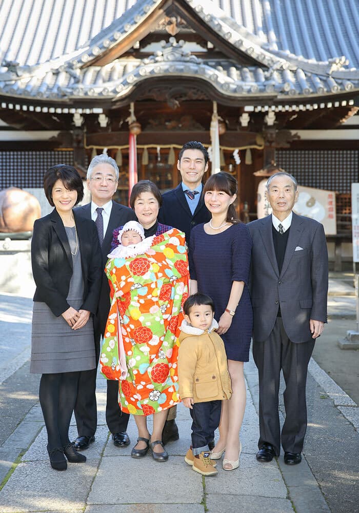 泉大津市の大津神社でお宮参り出張撮影