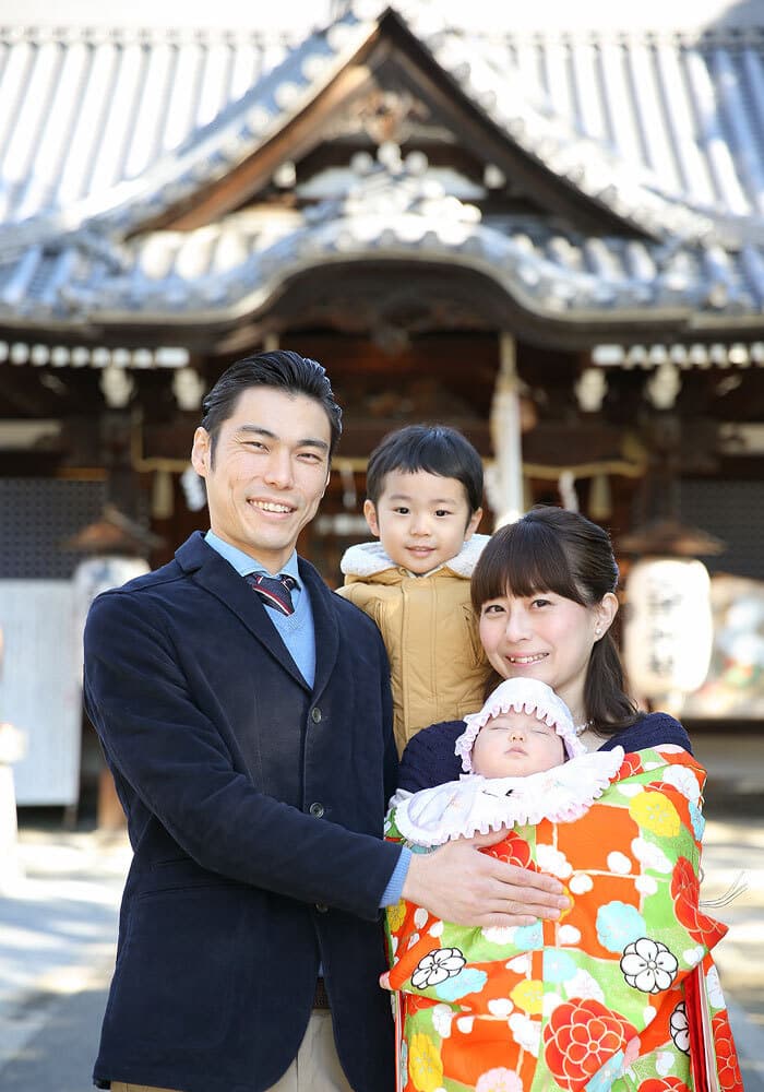 泉大津市の大津神社でお宮参り出張撮影