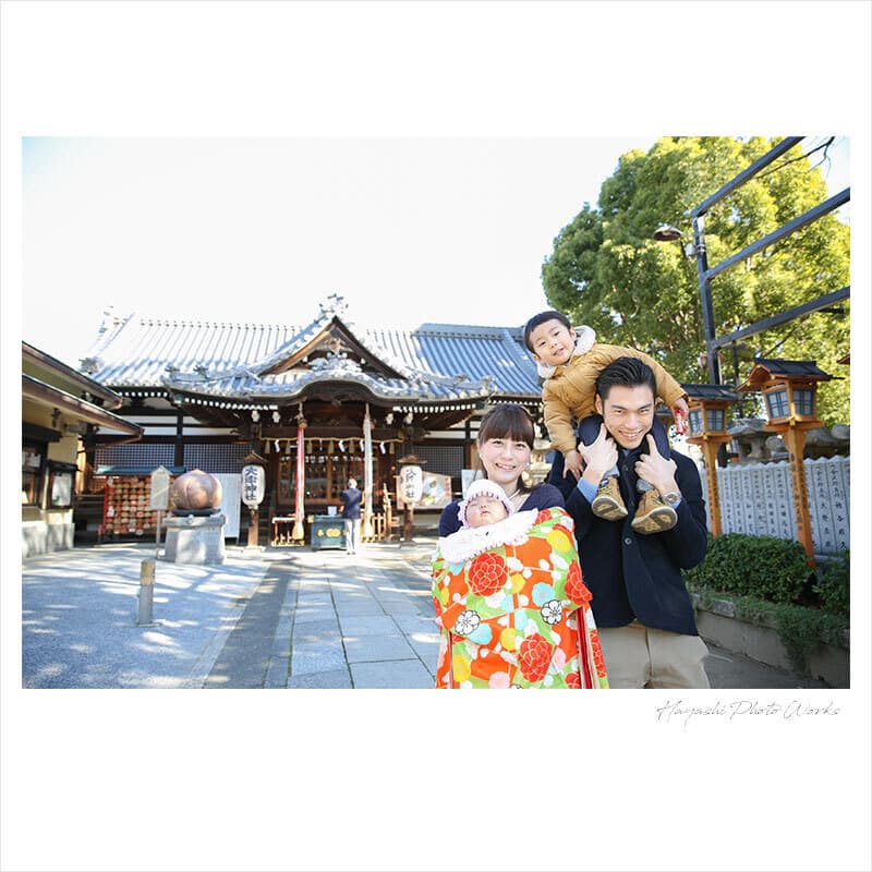 泉大津市の大津神社でお宮参り出張撮影